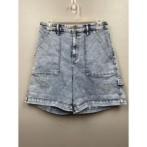 Frayed women’s high waisted denim shorts sz 29 High rise a-line short